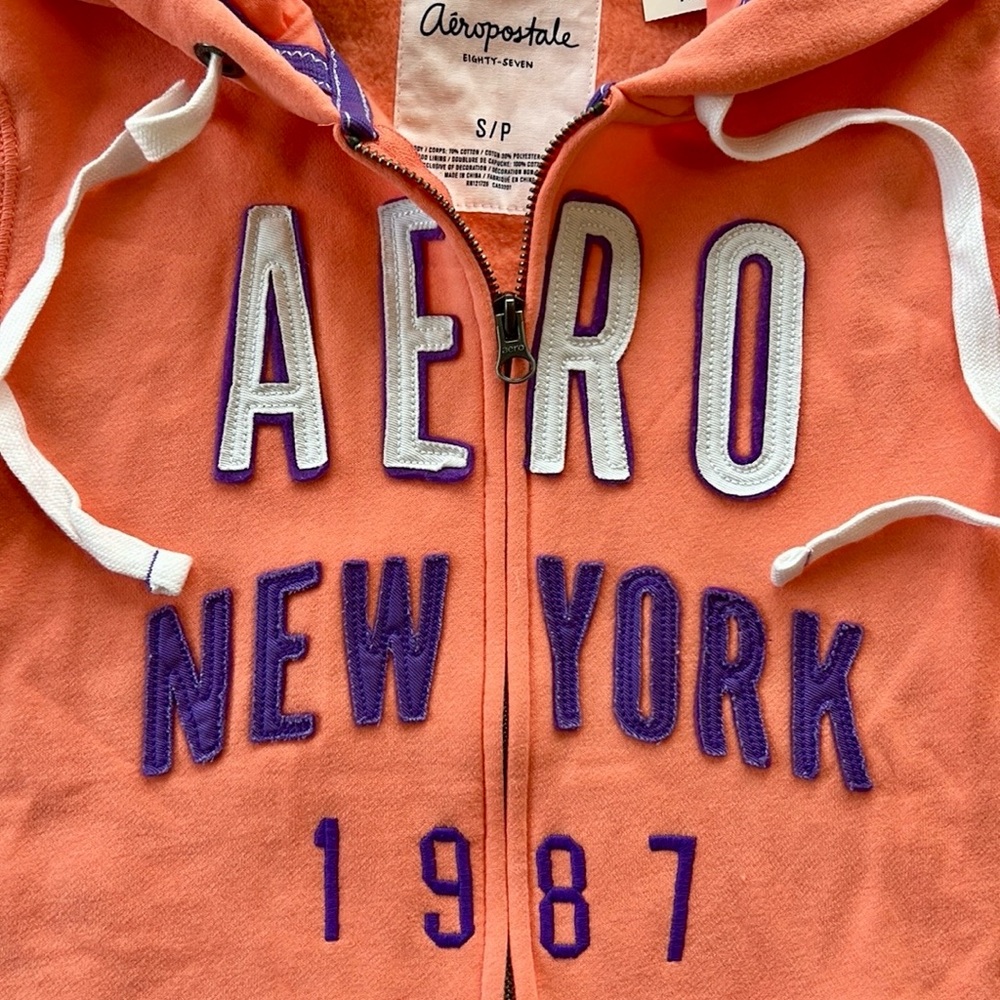 NWT Aeropostale logo zip-up hoodie - Picture 2 of 5